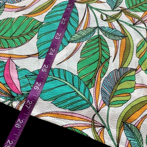 Rose + Olive Tank Top Womens 1X Multicolor Leaf Print Ruffle Strap Blouse NWT - Picture 8 of 16